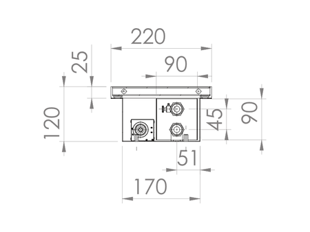 SOLOVENT 120 L-2250 - grzejnik podłogowy kanałowy, głębokość 12cm, wentylator 24 V