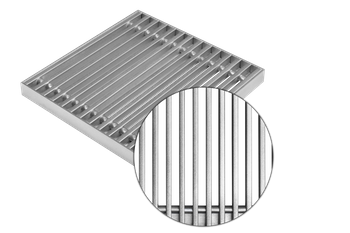 Podest aluminiowy szer. 21 cm, rozstaw szczebli 10 mm; do grzejników DUOVENT, MINIVENT