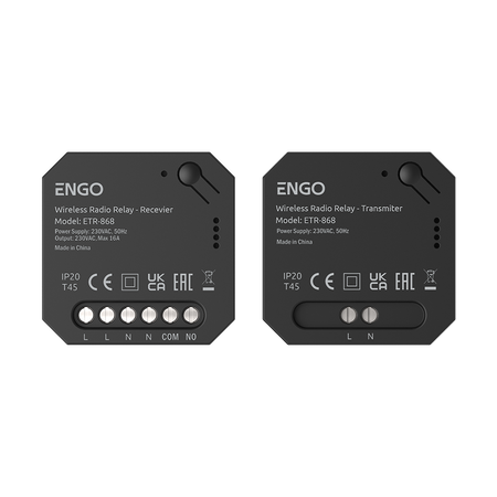 ETR-868 - Przekaźnik bezprzewodowy EngoLink, nadajnik+odbiornik sterowany radiowo, 868Mhz, 230V