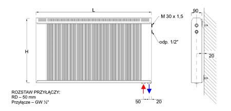 Regullus RD2/90 - dolnozasilany; RAL 9003; OUTLET