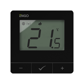 E25-24B - Regulator temperatury, 24V, czarny, Internetowy, natynkowy ZigBee/868MHz