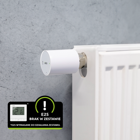 ETRV-M28 - Głowica grzejnikowa bezprzewodowa, elektroniczna M28x1,5, bateryjna, biała