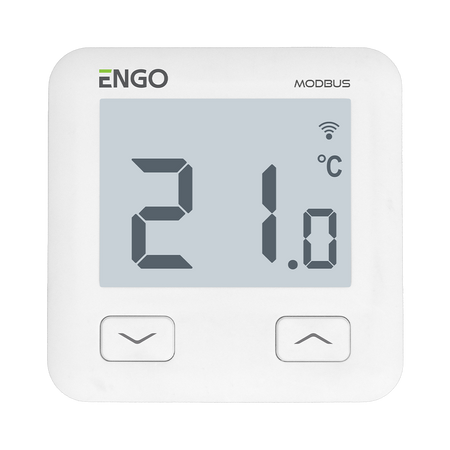 E10-MBUSW - Regulator temperatury, MODBUS, 230V, biały, Internetowy, podtynkowy, Wi-Fi
