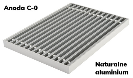 Podest aluminiowy szer. 35 cm, rozstaw szczebli 7 mm; do grzejników DUO / QUATTRO