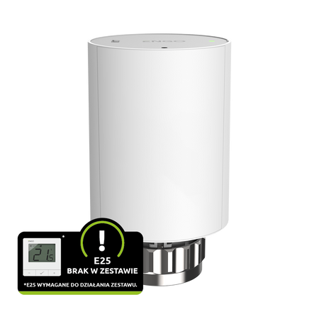 ETRV-M30 - Głowica grzejnikowa bezprzewodowa, elektroniczna M30x1,5, bateryjna, biała