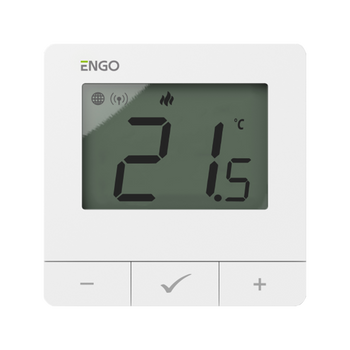 E25-24W - Regulator temperatury, 24V, biały, Internetowy, natynkowy ZigBee/868MHz