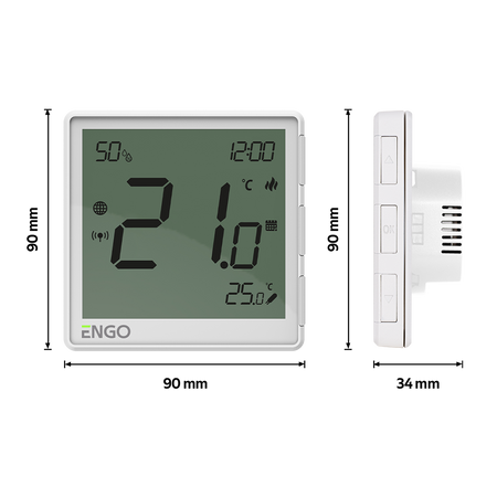 EONE-230W - Regulator temperatury, 230V, biały, Internetowy, podtynkowy, ZigBee