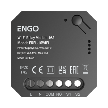 EREL-16WIFI - Smart Relay  inteligentny przekaźnik Wi-Fi do systemu ENGO Smart, 1x16A, NO-COM