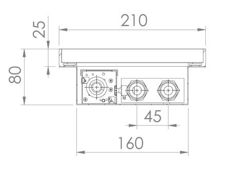 DUOVENT 80 L-1500 - wąski grzejnik podłogowy kanałowy, głębokość 8cm, wentylator 24 V