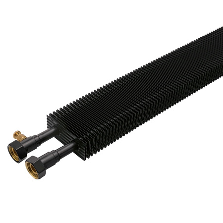 DUOVENT 80 L-3000 - wąski grzejnik podłogowy kanałowy, głębokość 8cm, wentylator 24 V