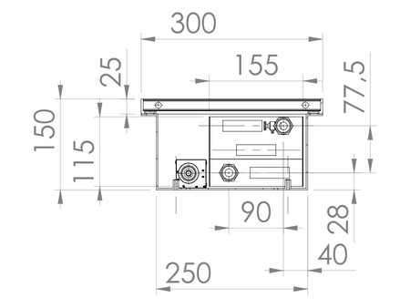 QUATTROVENT 150; L-3500 z wentylatorem 24V