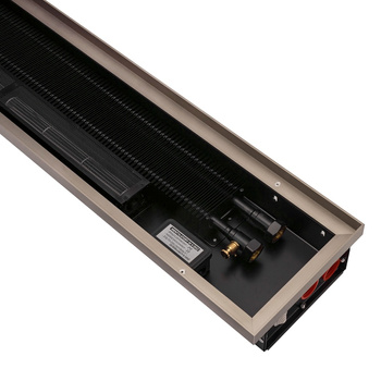 DUOVENT 80 L-1000 - wąski grzejnik podłogowy kanałowy, głębokość 8cm, wentylator 24 V