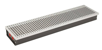 Grzejnik kanałowy QUATTRO 150/350/2200; podest alu roll D:10; kolor podestu anoda C-31 inox; OUTLET