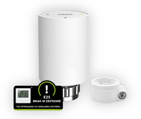 ETRV-M30+RA - Głowica grzejnikowa bezprzewodowa, RA, elektroniczna M30x1,5, bateryjna, biała w zestawie z adapterem RA