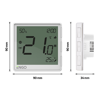 EONE-230W - Regulator temperatury, 230V, biały, Internetowy, podtynkowy, ZigBee