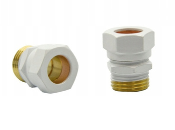 Złączka / adapter zaciskowy GZ 1/2" Cu; białe; 1 sztuka