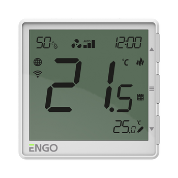 Termostat ENGO EFAN 230 V - podtynkowy; biały / czarny; Wi-Fi